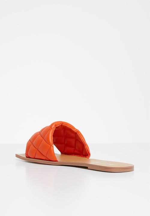 Public Desire - Cloud quilted flat slider - orange