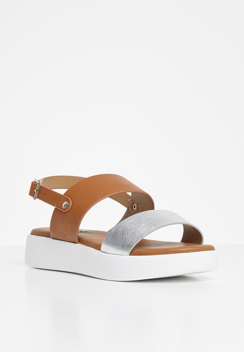 Madison® - April sandal - silver & tan