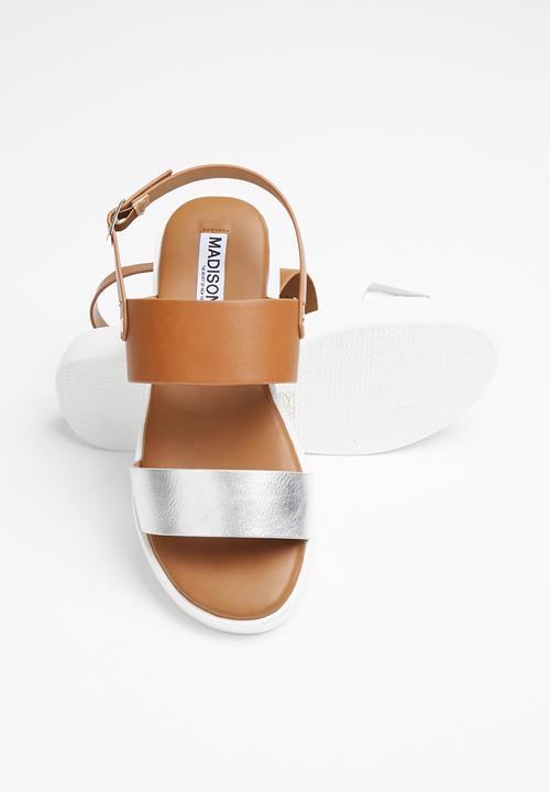Madison® - April sandal - silver & tan