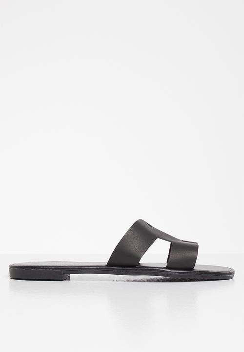 Superbalist - Heides leather slide - black