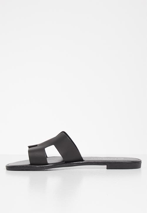Superbalist - Heides leather slide - black