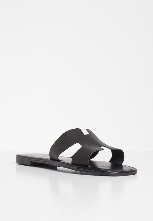 Superbalist - Heides leather slide - black