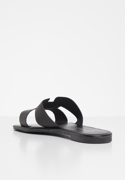 Superbalist - Heides leather slide - black