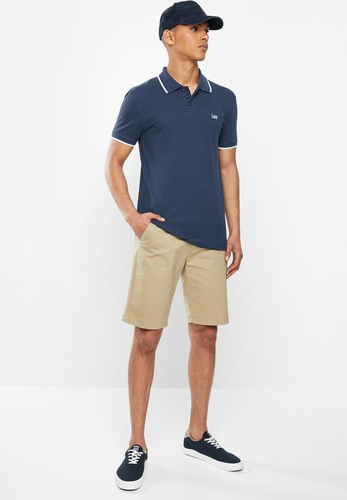 Lee  - Icon polo - navy & white