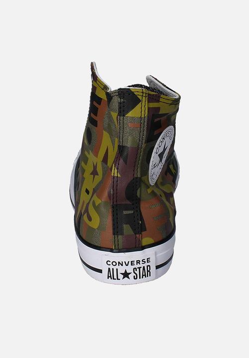 Converse - Chuck Taylor All Star logo print hi - dark moss / black / white