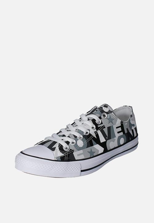 Converse - Chuck Taylor All Star logo print ox - black & white