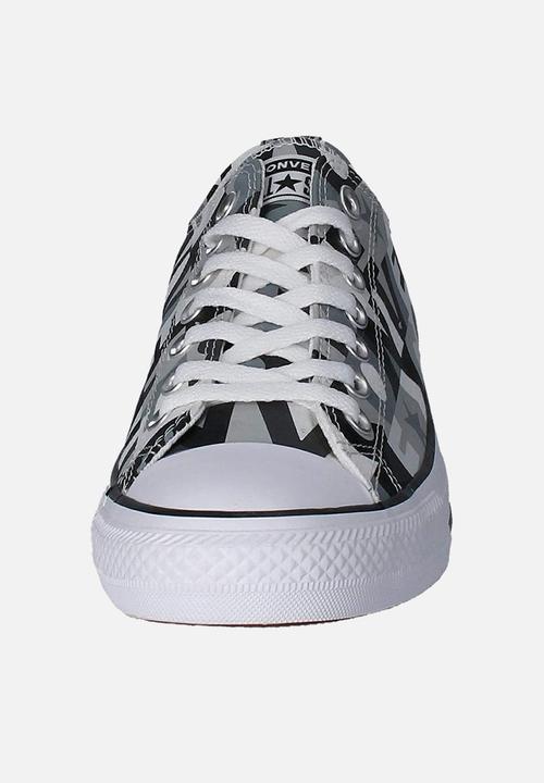 Converse - Chuck Taylor All Star logo print ox - black & white