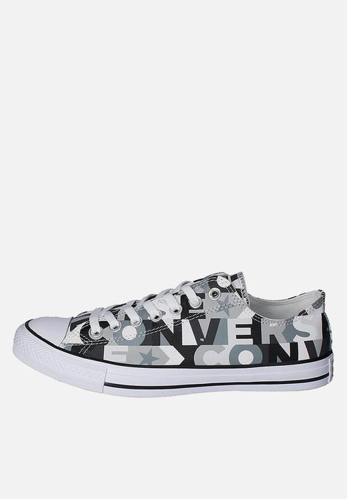 Converse - Chuck Taylor All Star logo print ox - black & white