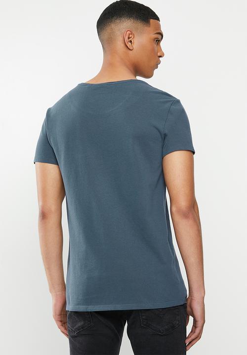 S.P.C.C - Salter fashion straight hem T-shirt - blue 