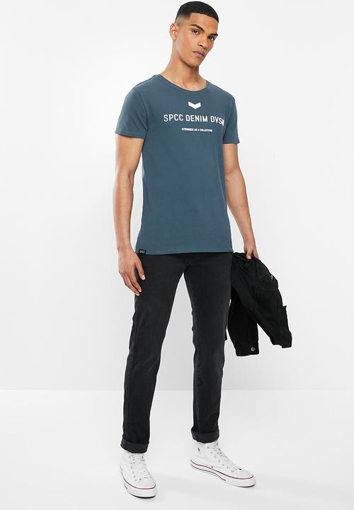 S.P.C.C - Salter fashion straight hem T-shirt - blue 