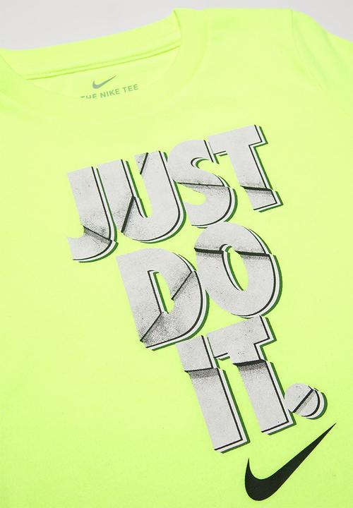 Nike - Nike boys just do it sliced short sleeve tee - yellow 