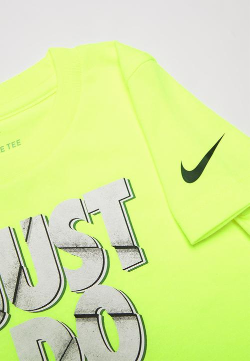Nike - Nike boys just do it sliced short sleeve tee - yellow 