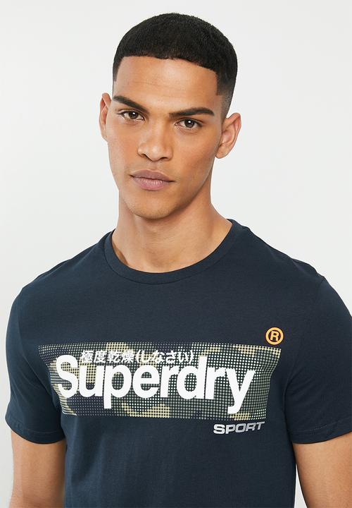 Superdry. - Camo box tee - navy