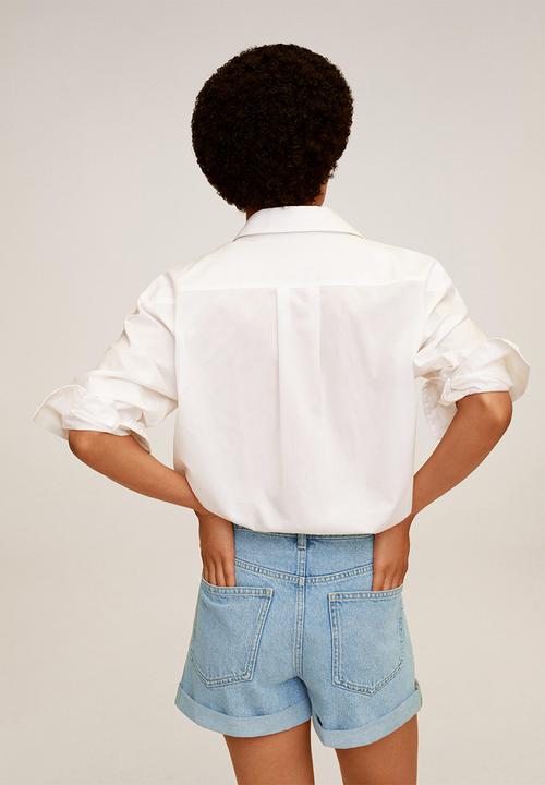 MANGO - Shorts Bermuda - blue