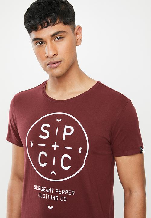 S.P.C.C - Mansell fashion straight hem T-shirt - burgundy 