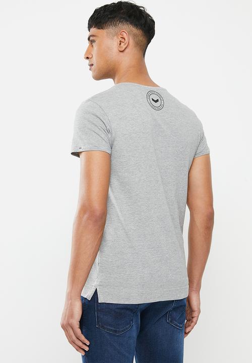 S.P.C.C - Panyer fashion side slit straight hem T-shirt - grey 
