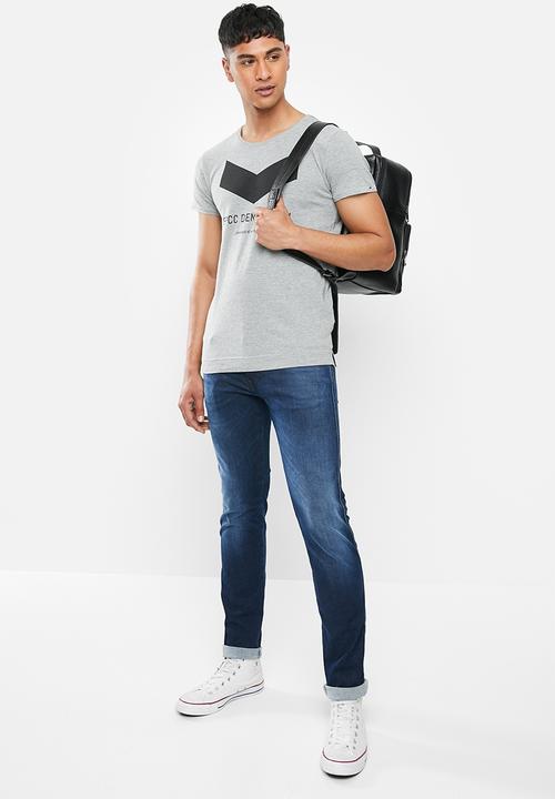 S.P.C.C - Panyer fashion side slit straight hem T-shirt - grey 