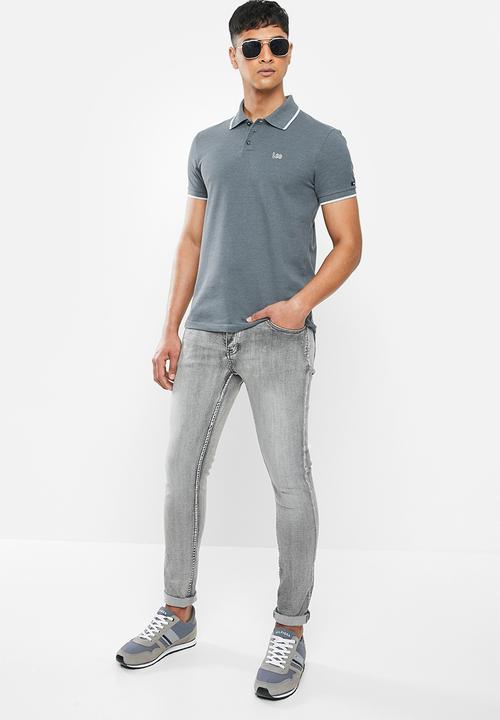 Lee  - Icon melange polo - grey