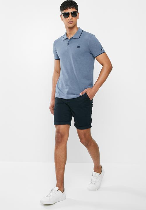 Lee  - Icon melange polo - blue