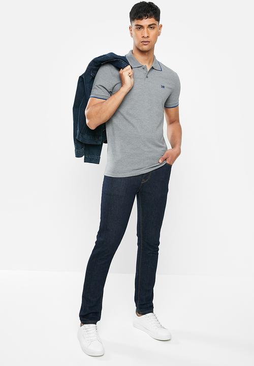 Lee  - Icon melange polo - grey 