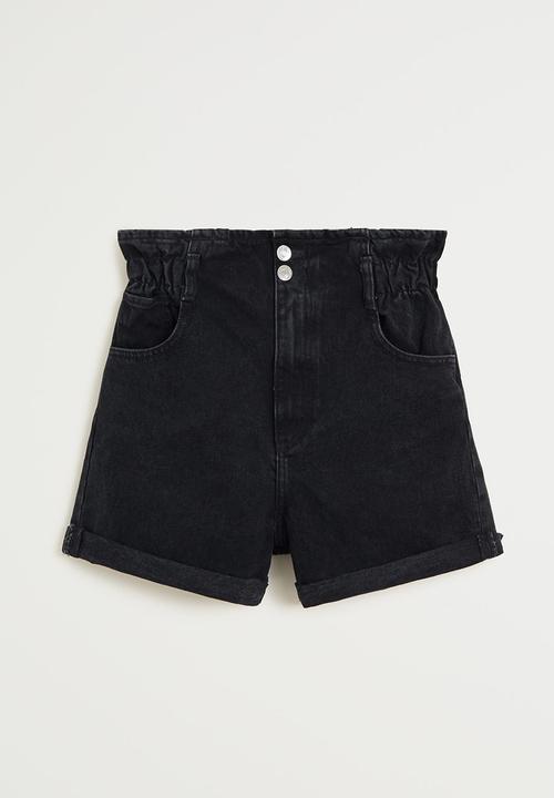 MANGO - Paperbag shorts - black