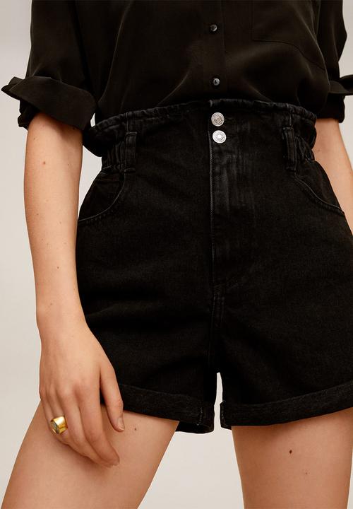 MANGO - Paperbag shorts - black
