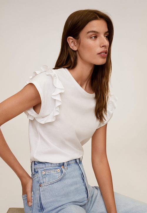 MANGO - T-shirt vickybak - white