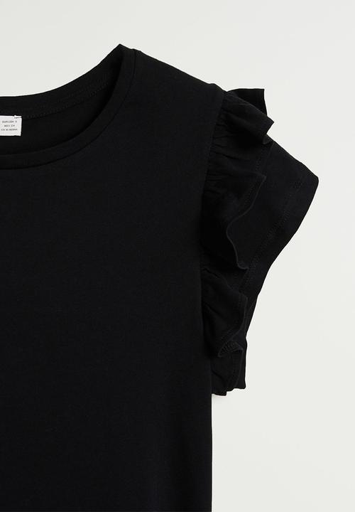 MANGO - T-shirt vickybak - black