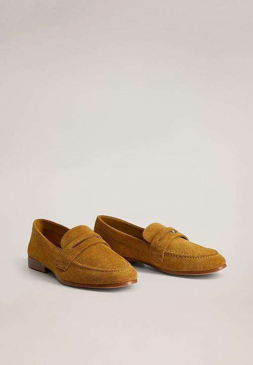 MANGO - Star leather loafer - dark yellow
