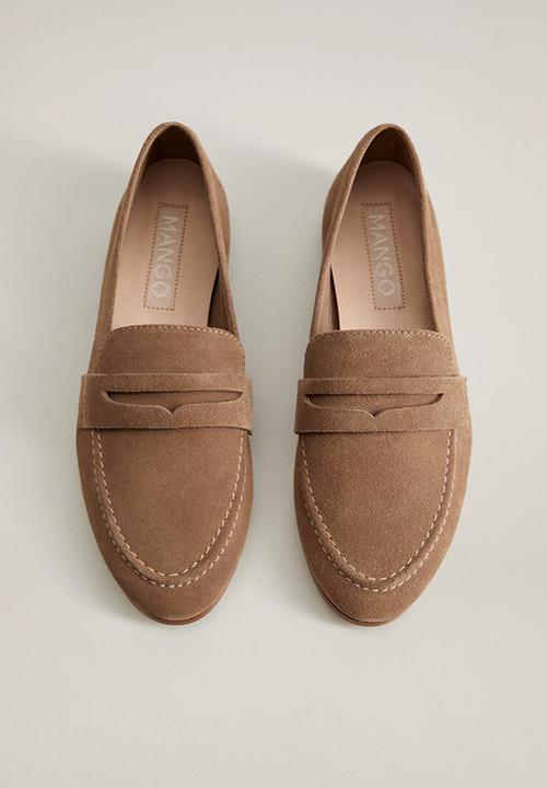 MANGO - Star leather loafer - medium brown