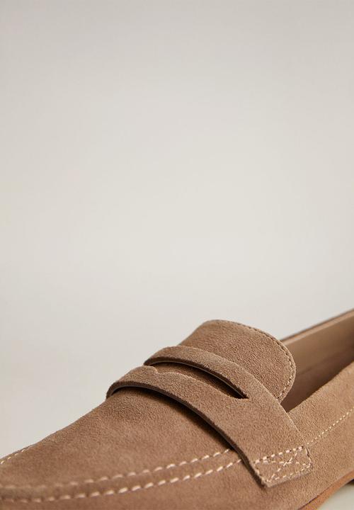 MANGO - Star leather loafer - medium brown
