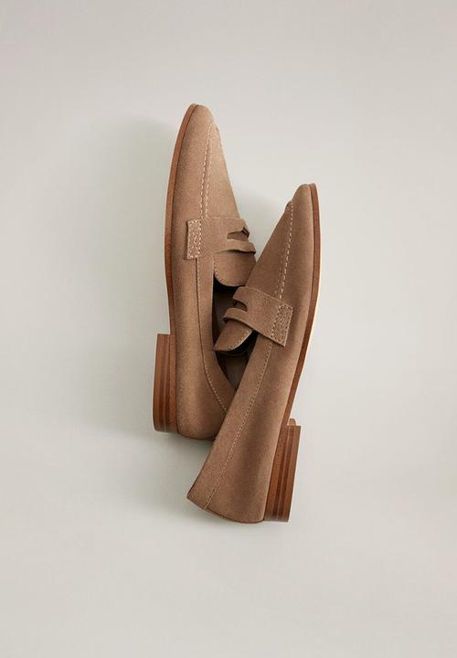 MANGO - Star leather loafer - medium brown