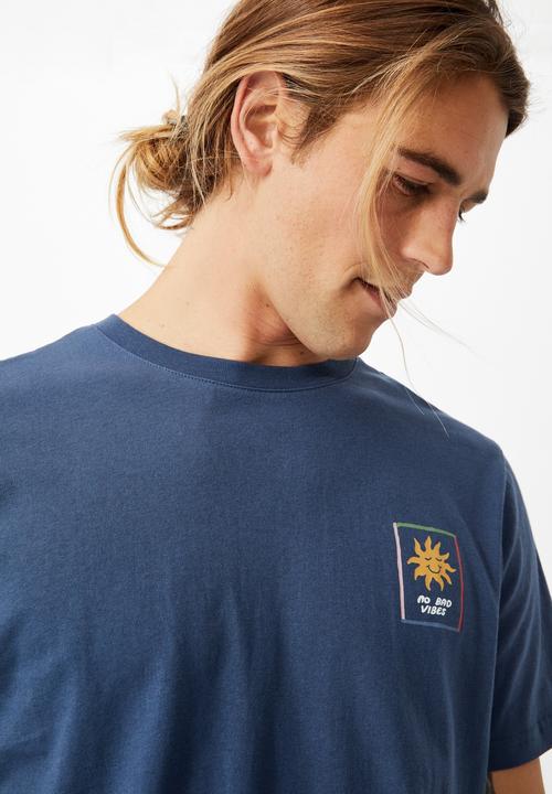 Cotton On - Tbar art T-shirt - blue