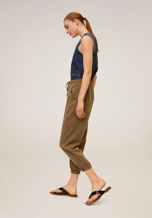 MANGO - Trousers bolt - brown 