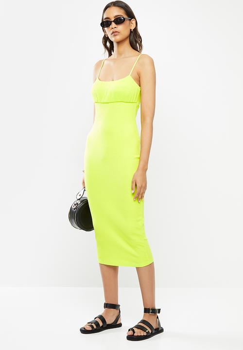 Glamorous - Midi bodycon - neon green
