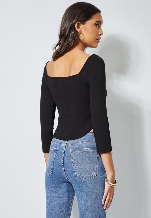 Superbalist - Ponti corset top - black