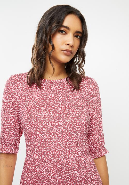 MANGO - Dress bobo - red & white