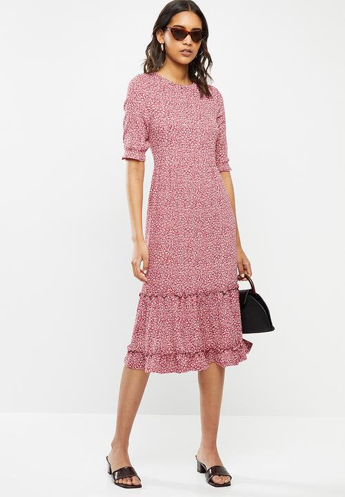 MANGO - Dress bobo - red & white