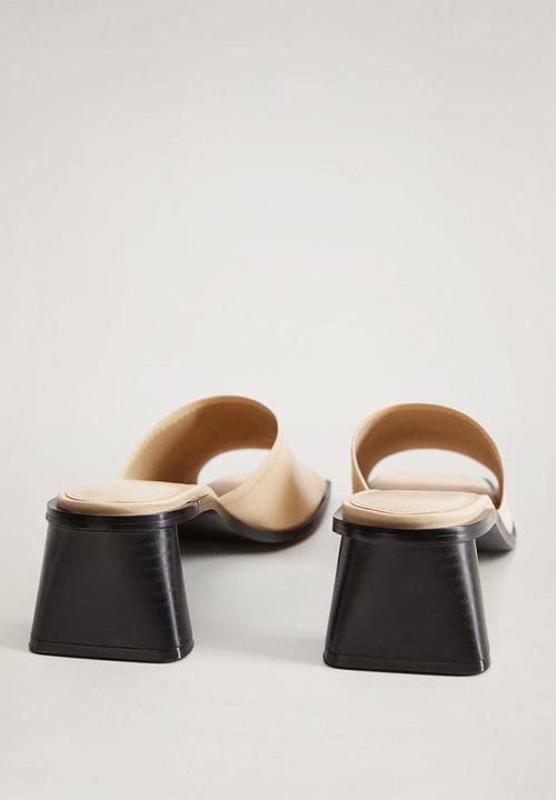MANGO - Oxford leather heel - light pastel yellow