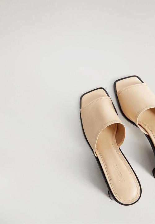MANGO - Oxford leather heel - light pastel yellow