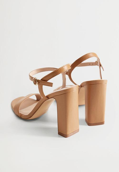 MANGO - Air leather heel - medium brown