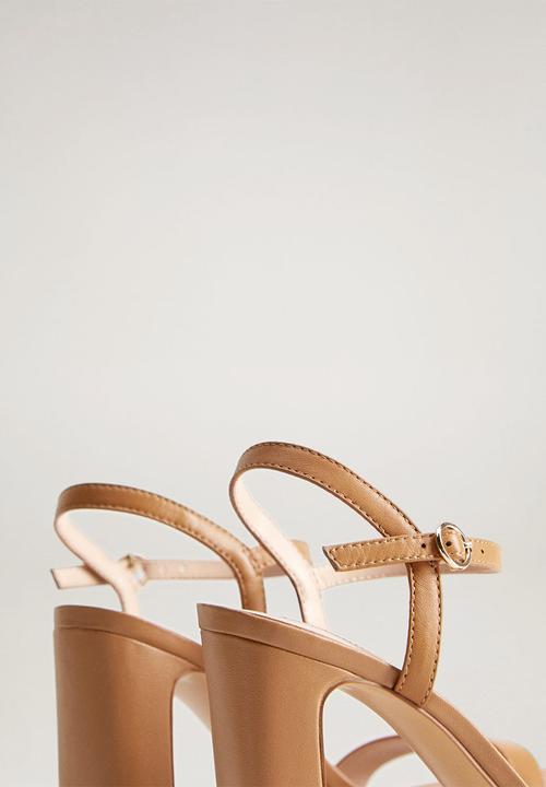 MANGO - Air leather heel - medium brown
