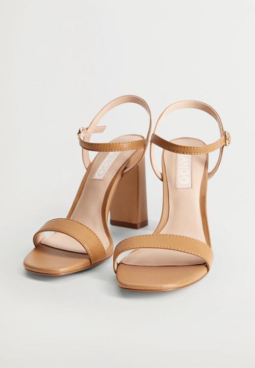 MANGO - Air leather heel - medium brown