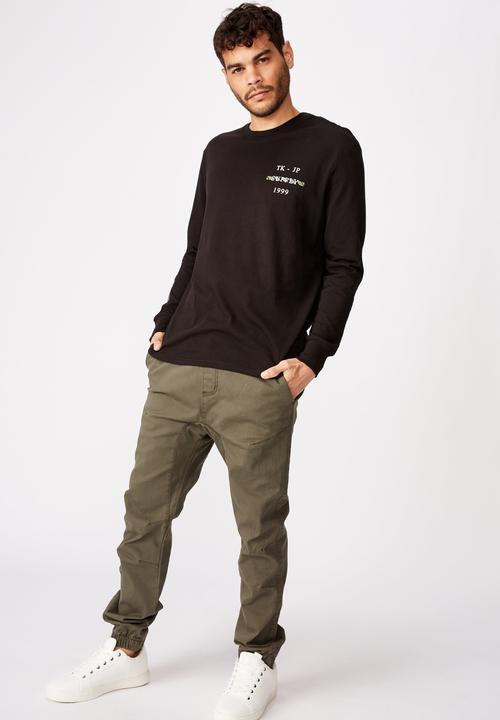 Cotton On - Drake cuffed pant - washed olive