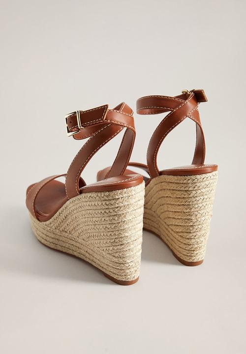 MANGO - Punto wedge - medium brown