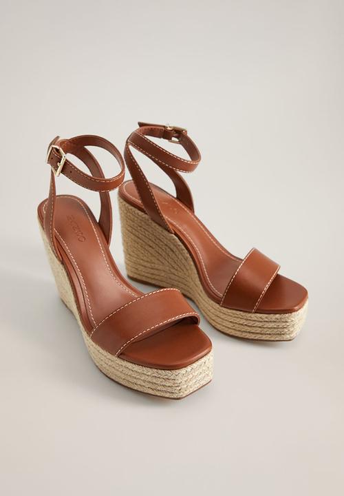 MANGO - Punto wedge - medium brown