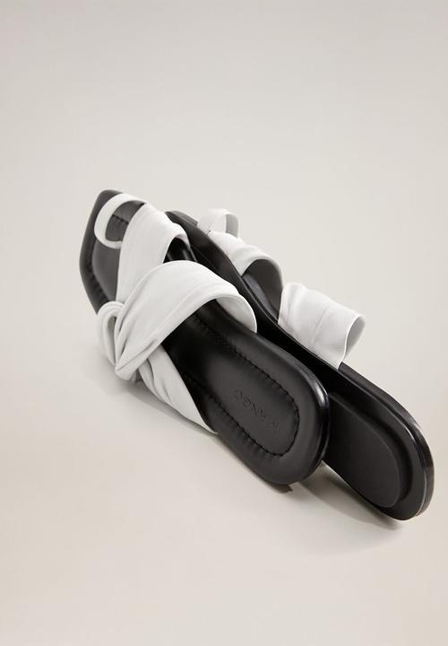 MANGO - Cassie leather sandal - white