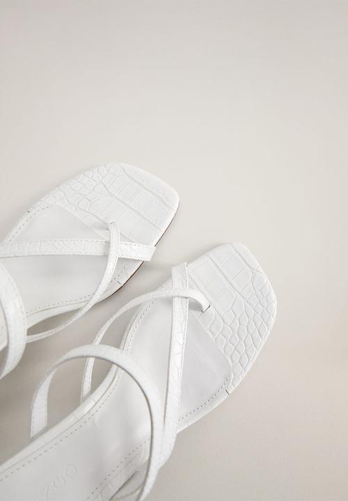 MANGO - Pile heel - white