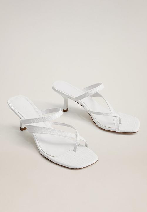 MANGO - Pile heel - white
