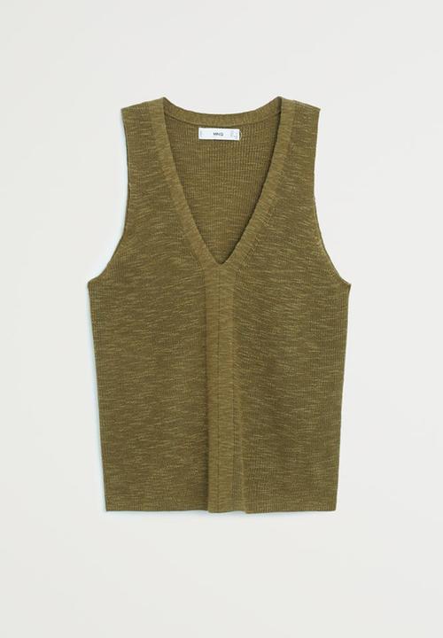 MANGO - Saeta top - khaki